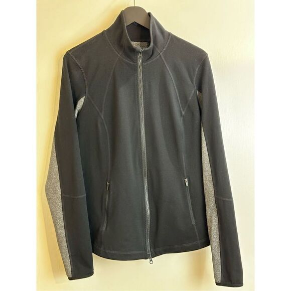 Zella women’s black and silver double zip jacket size 1X - Picture 2 of 11